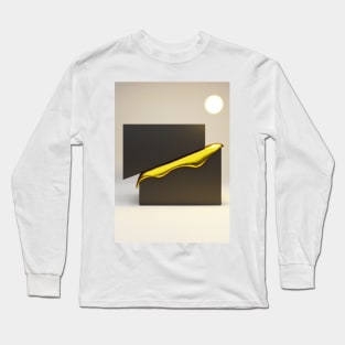 Golden black and white separate cubes Long Sleeve T-Shirt